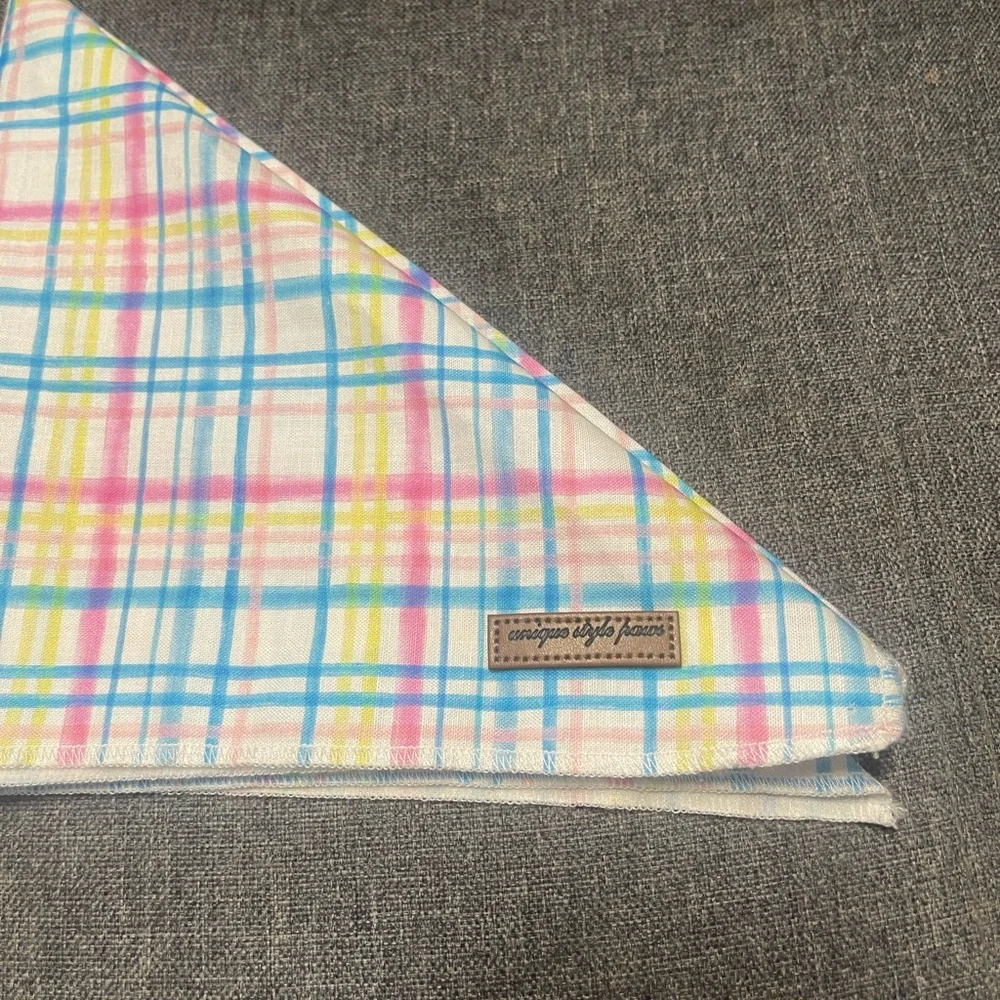 Unique Style Paws Plaid Pet Bandana